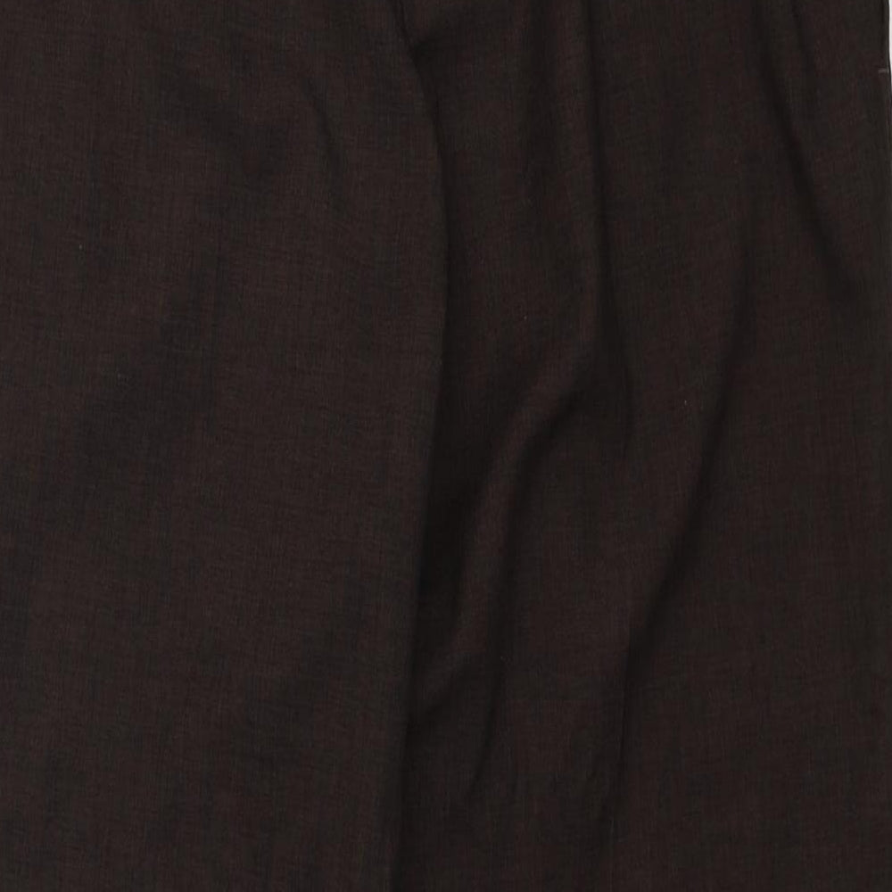 Marks and Spencer Womens Brown Polyester Trousers Size 10 Regular