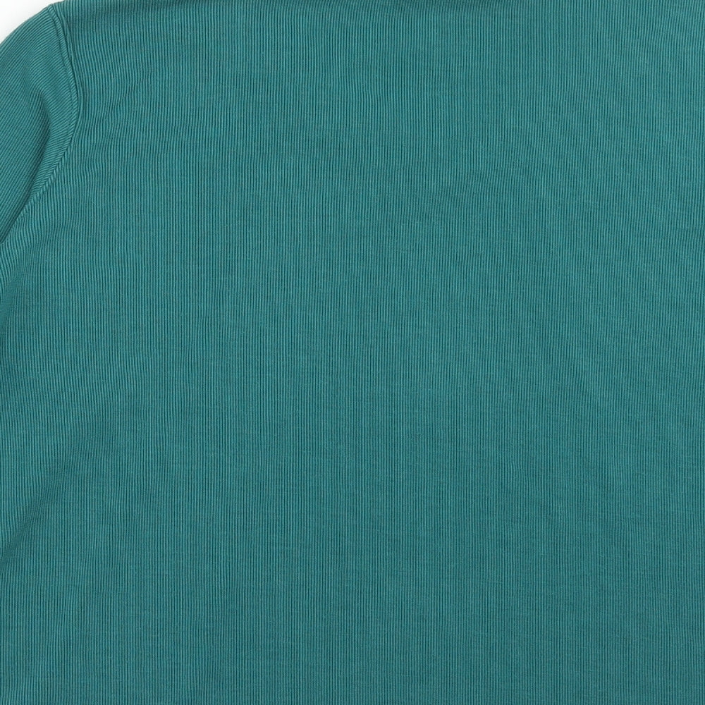 Bonmarché Womens Blue V-Neck Polyester Pullover Jumper Size M