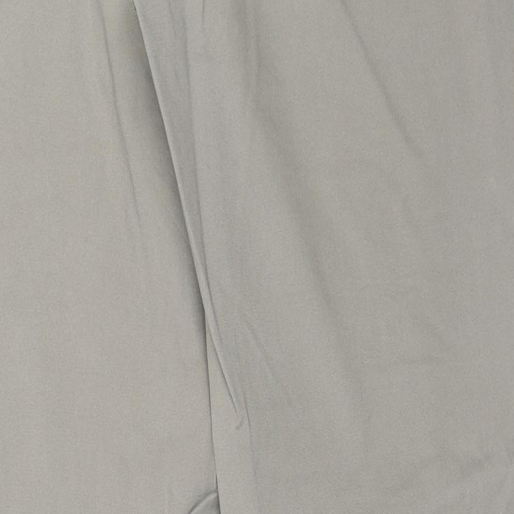Gerry Weber Womens Beige Cotton Trousers Size 10 Regular Zip