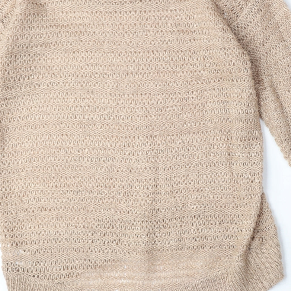 Dorothy Perkins Womens Pink Round Neck Acrylic Pullover Jumper Size M
