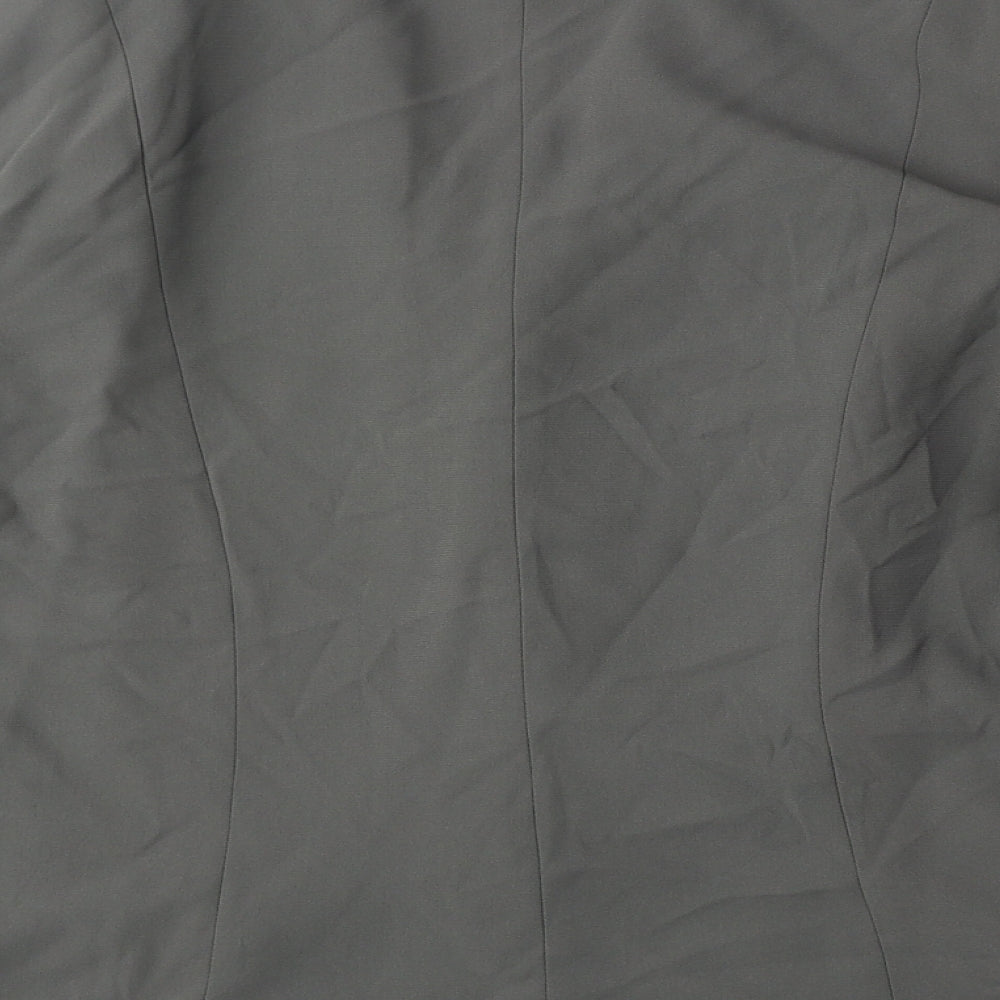 Busy Womens Grey Polyester Jacket Suit Jacket Size 18