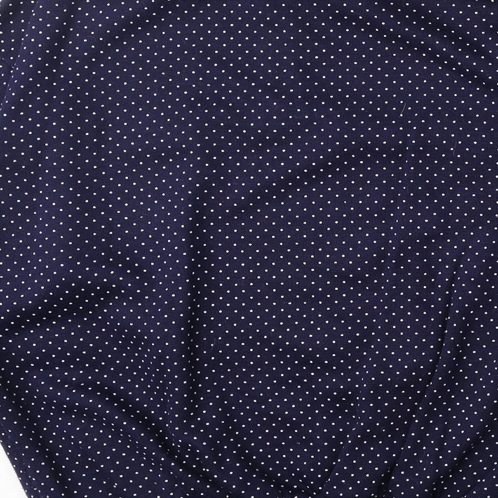 Le Charade Womens Black Polka Dot Cotton Pullover Sweatshirt Size L Zip