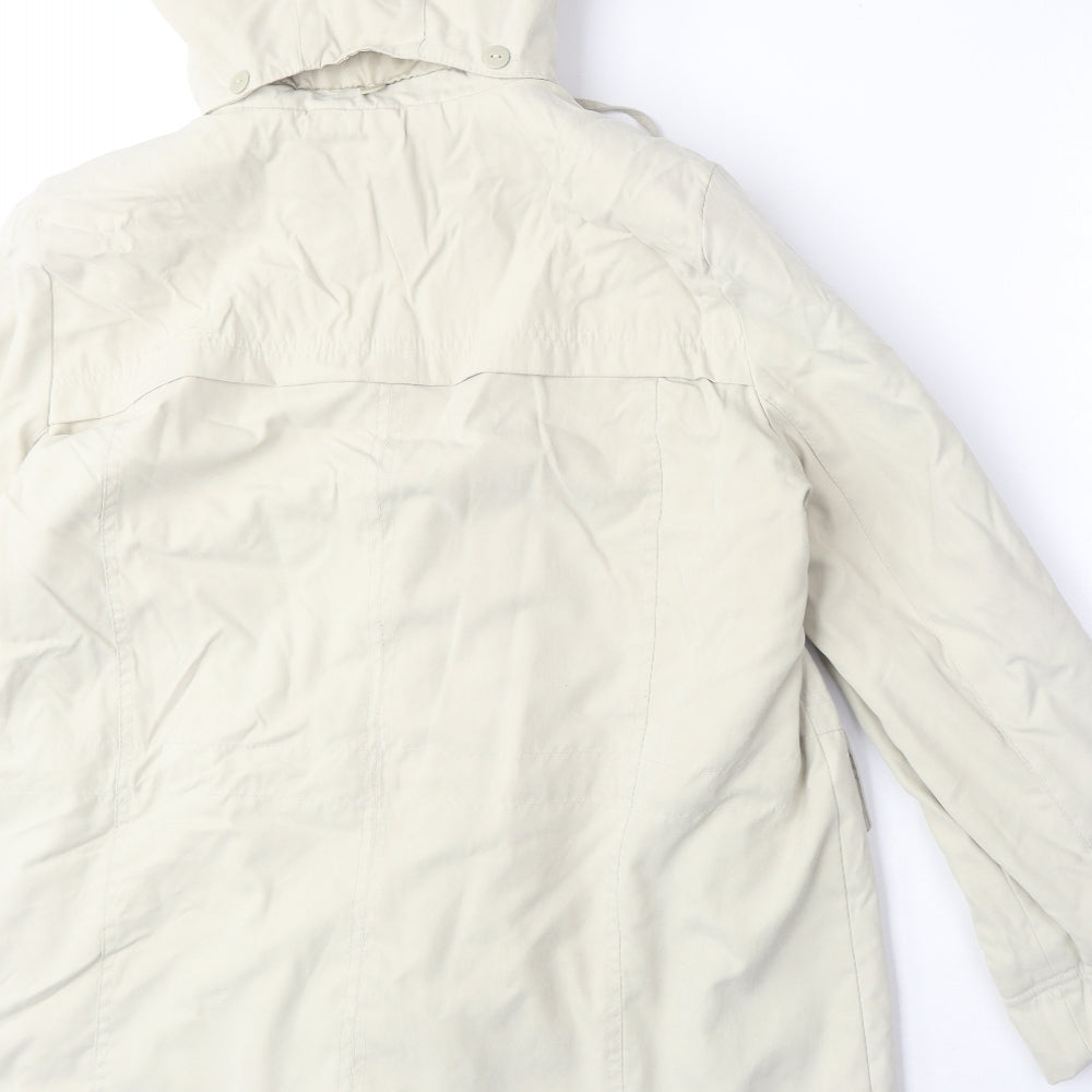 Bonmarché Womens Beige Parka Coat Size M Zip