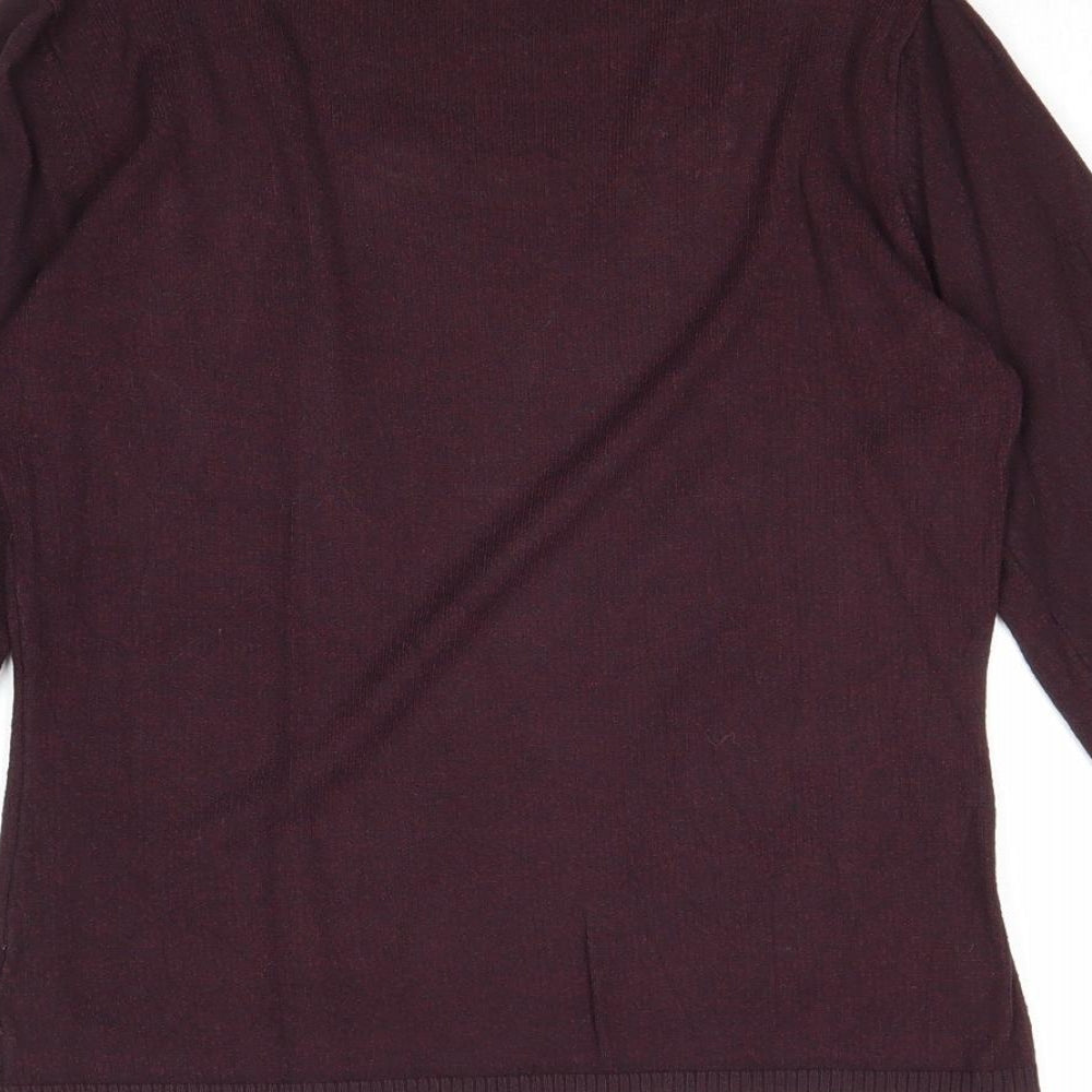 NEXT Womens Pink Square Neck Viscose Pullover Jumper Size 10