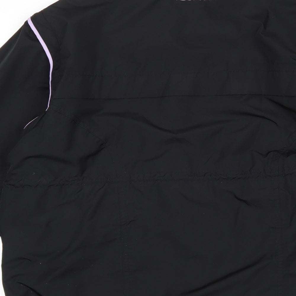 Benross Womens Black Windbreaker Jacket Size 12 Zip