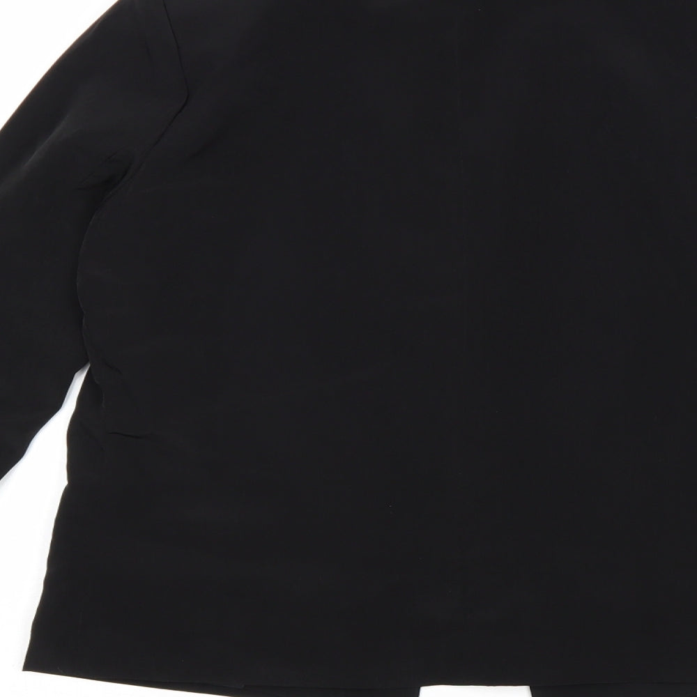 Love Label Womens Black Polyester Jacket Blazer Size 8