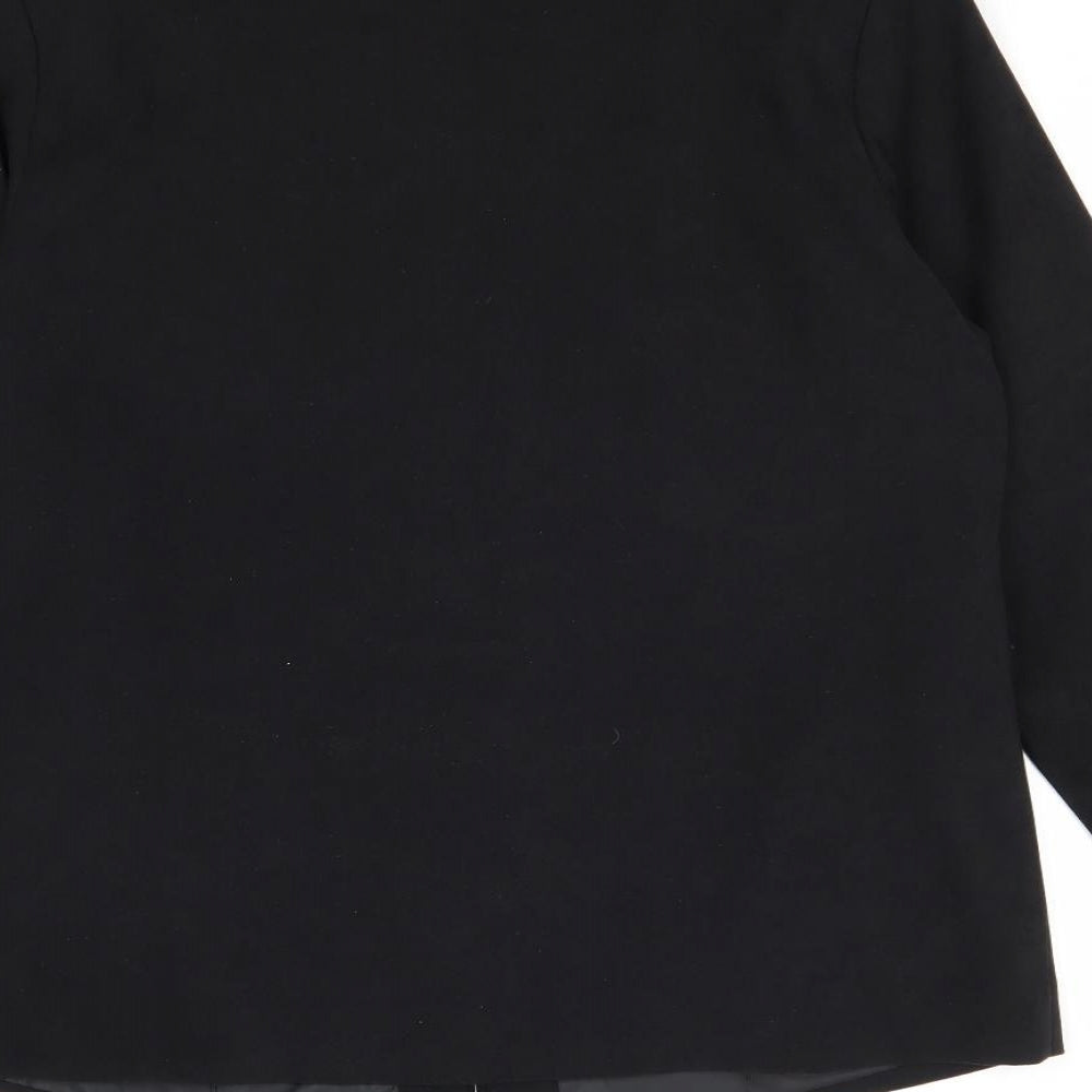 Joella Di Marco Womens Black Jacket Size M Zip - Suede