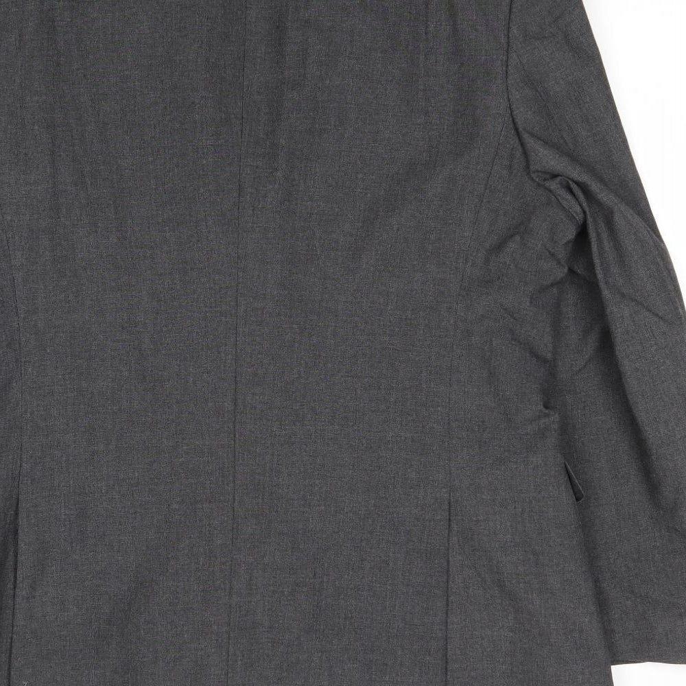 Burton Mens Grey Polyester Jacket Suit Jacket Size 42 Regular