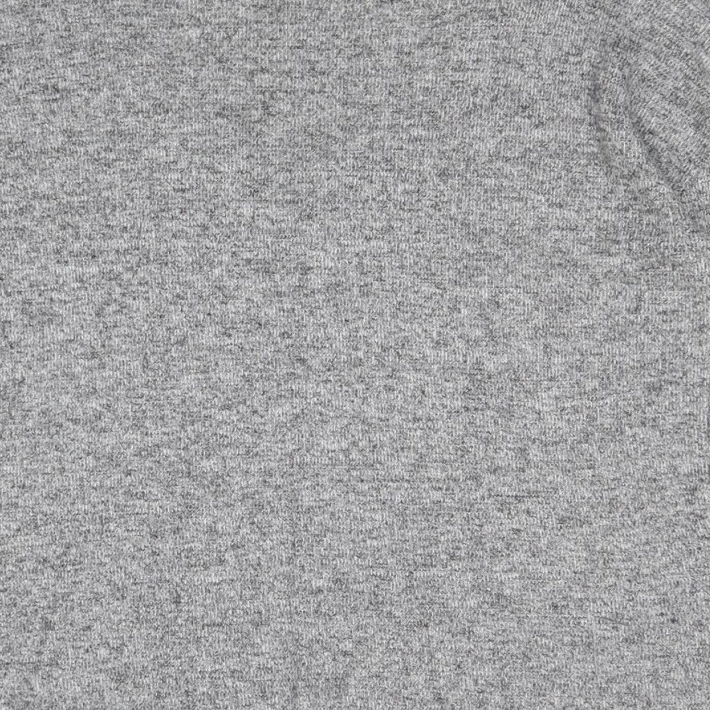 River Island Womens Grey V-Neck Polyester Pullover Jumper Size 14 - Lace Detail