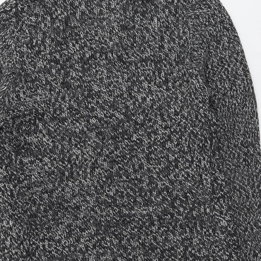Wallis Womens Grey V-Neck Acrylic Cardigan Jumper Size S