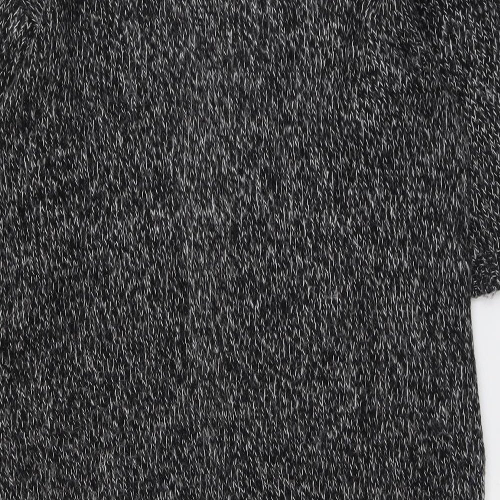 H&M Womens Grey V-Neck Acrylic Cardigan Jumper Size S