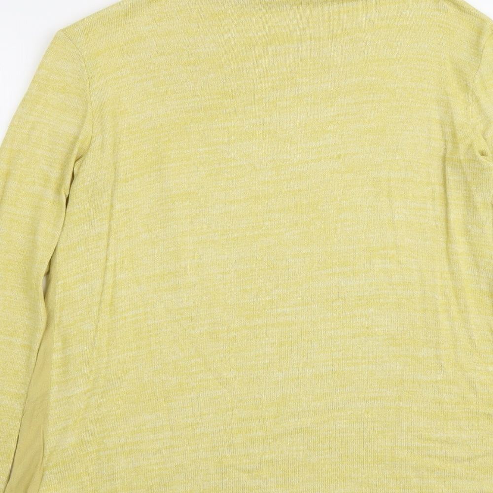 NEXT Womens Yellow High Neck Viscose Pullover Jumper Size 8