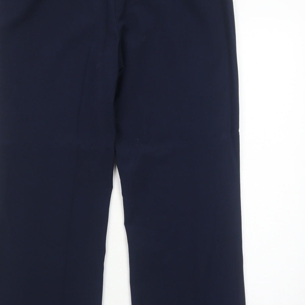 Mia Moda Womens Blue Polyester Dress Pants Trousers Size 14 Regular Zip