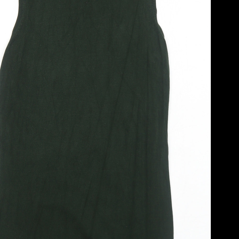 Dorothy Perkins Womens Green Viscose Basic Tank Size 12 Cowl Neck