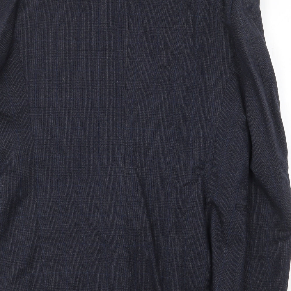 Burton Mens Blue Wool Jacket Suit Jacket Size 40 Regular