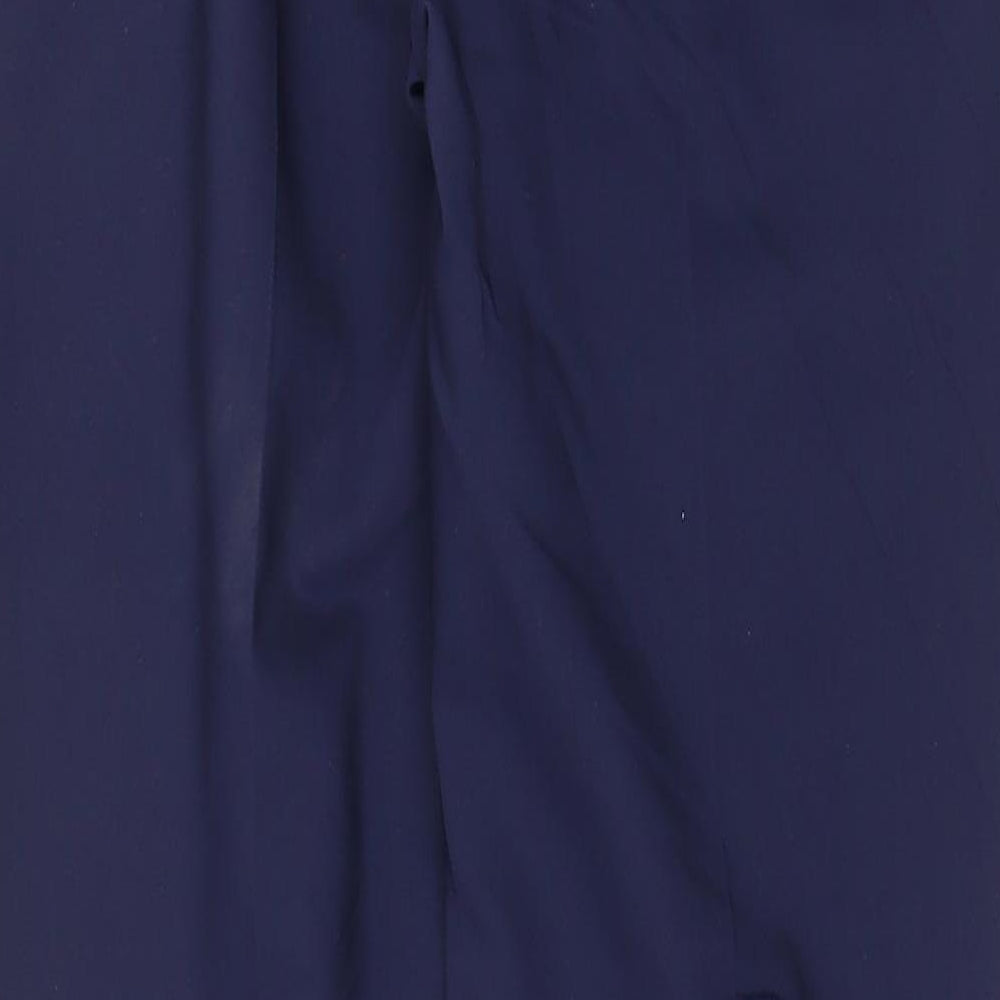 Closet Mens Blue Polyester Chino Trousers Size 30 in Regular Zip