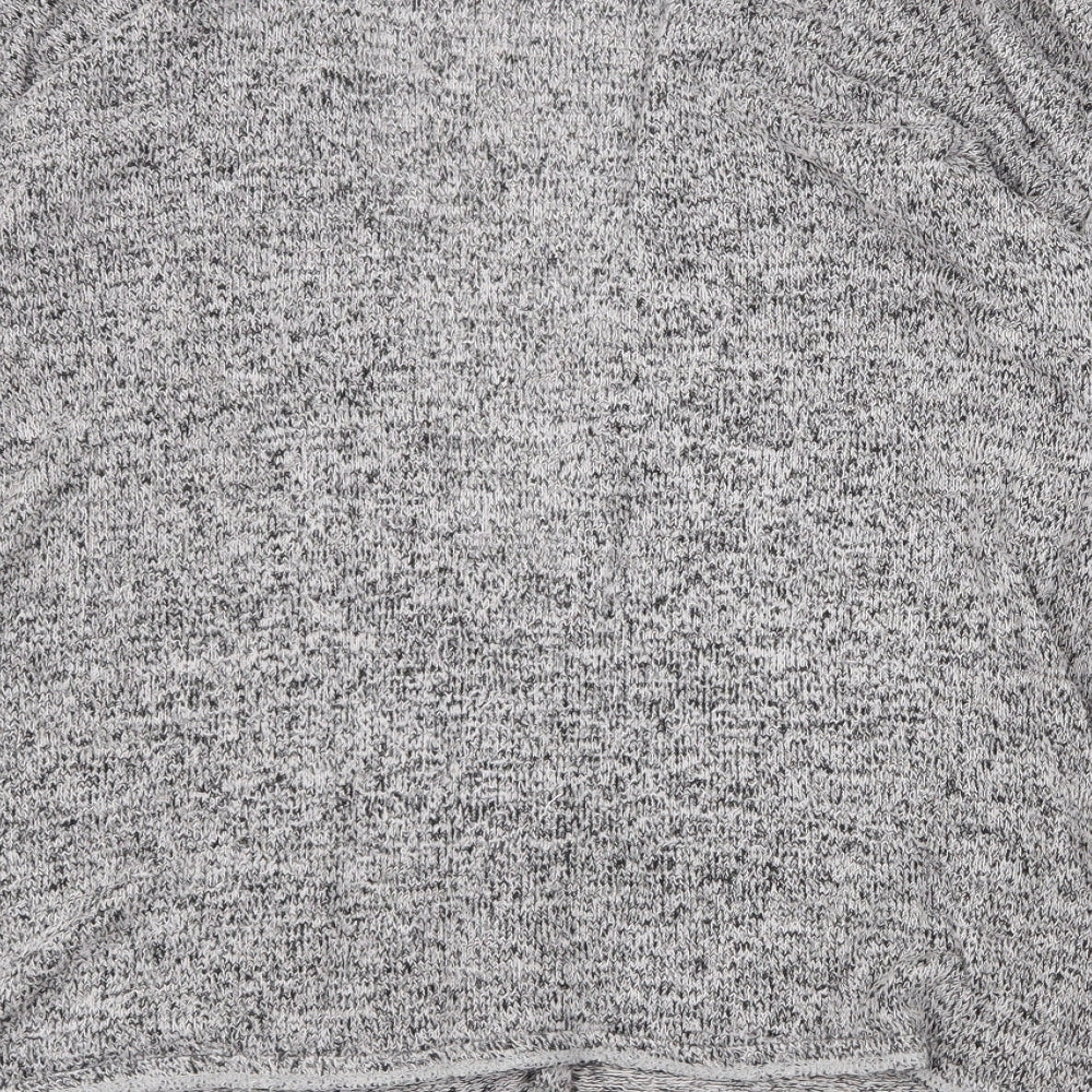 H&M Womens Grey V-Neck Acrylic Cardigan Jumper Size S