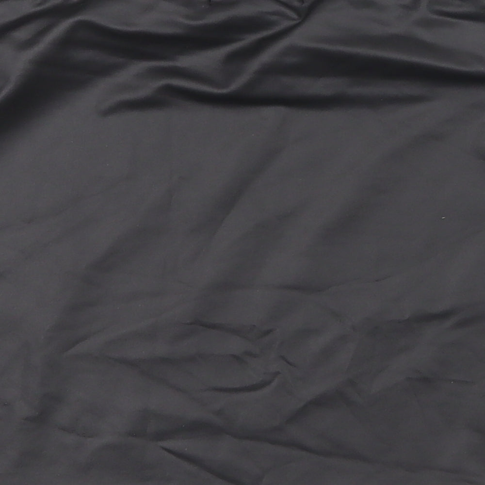 Boohoo Womens Black Polyester A-Line Skirt Size 6