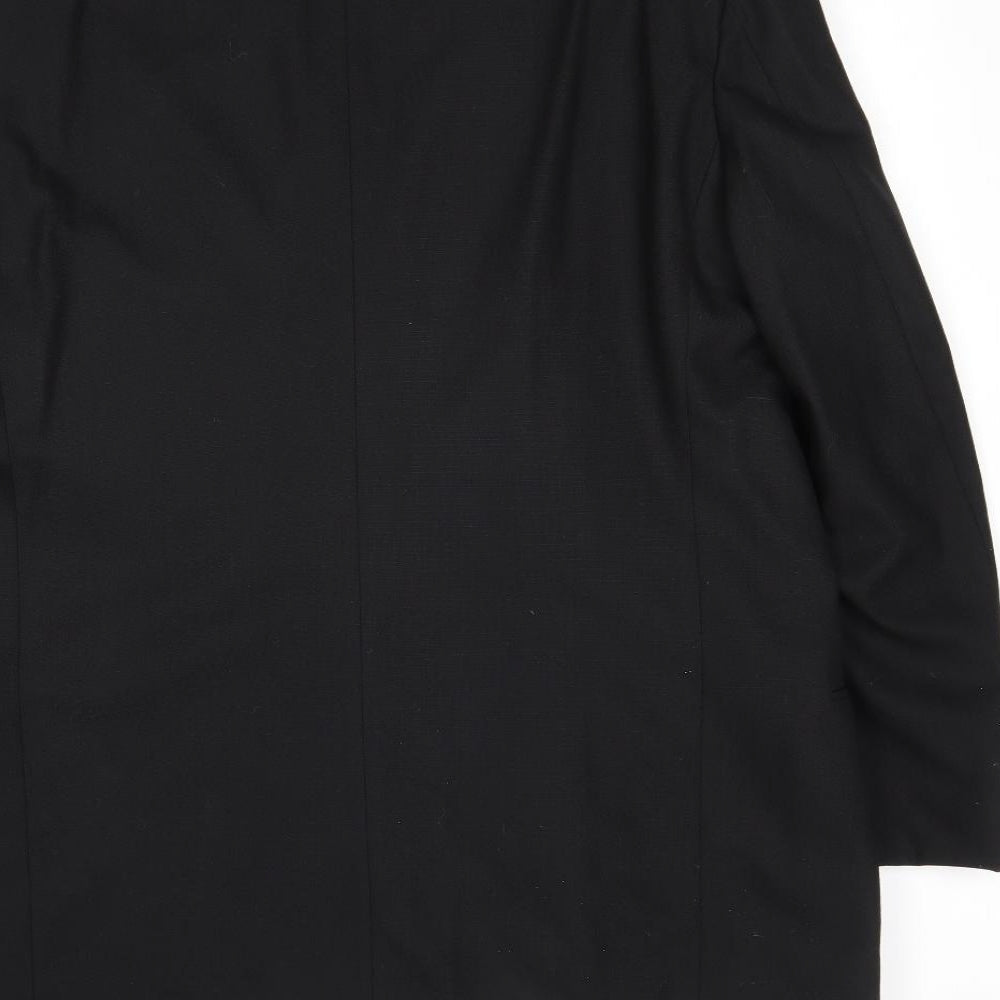 BHS Mens Black Polyester Jacket Blazer Size 42 Regular