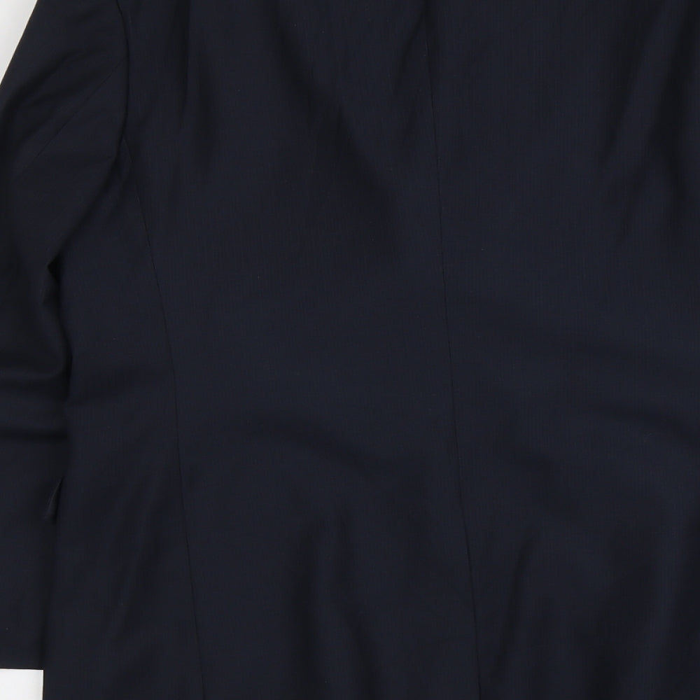 Burton Mens Blue Polyester Jacket Suit Jacket Size L Regular
