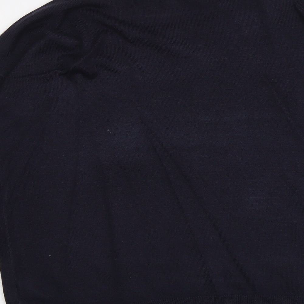 Bonmarché Womens Blue Round Neck Acrylic Pullover Jumper Size 12