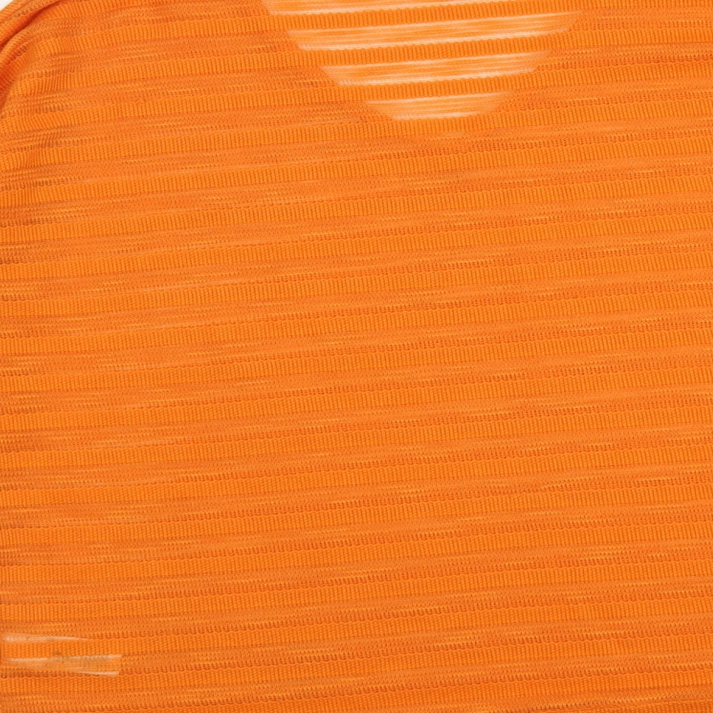 NEXT Womens Orange Polyester Basic Blouse Size 10 V-Neck