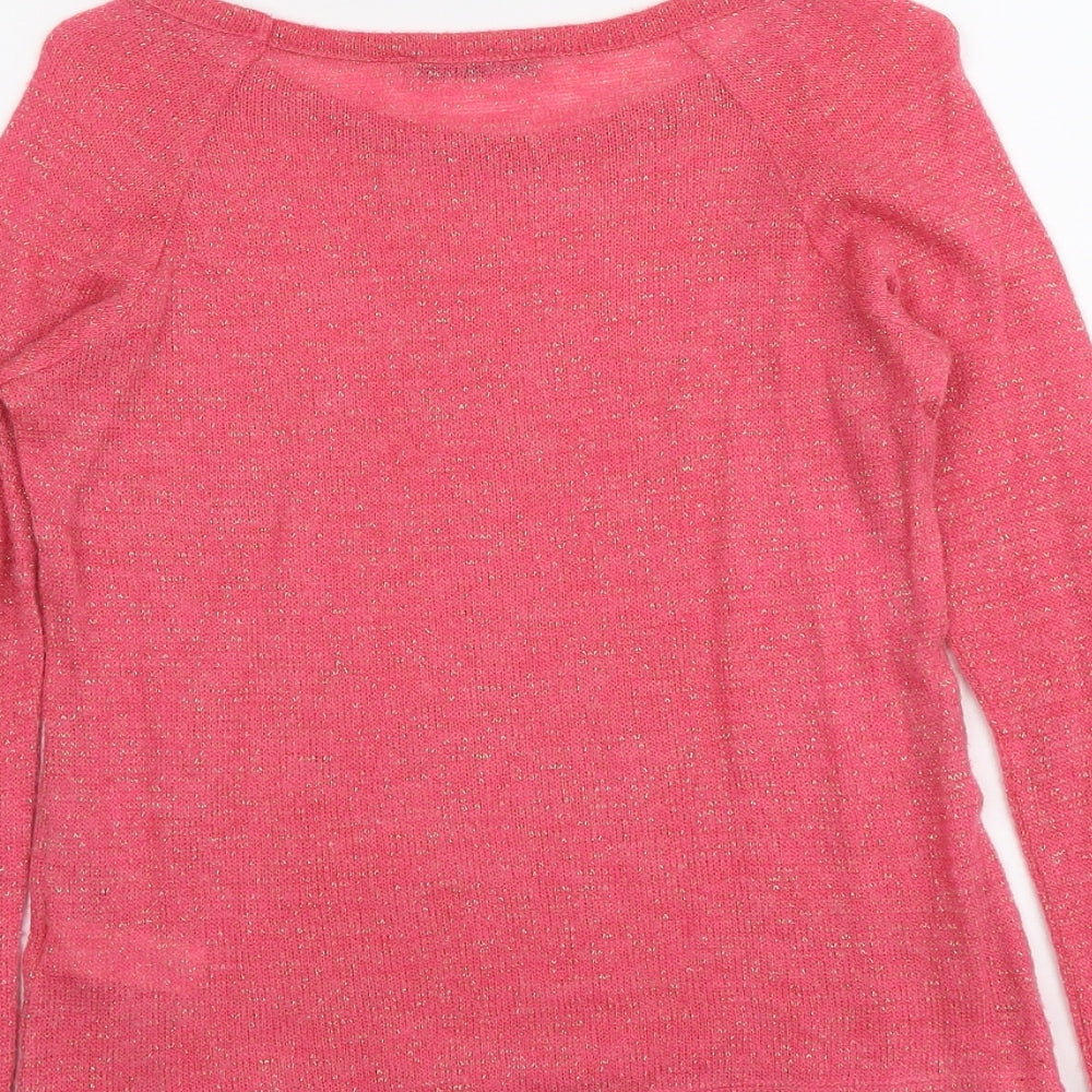 Atmosphere Womens Pink Round Neck Acrylic Pullover Jumper Size 6