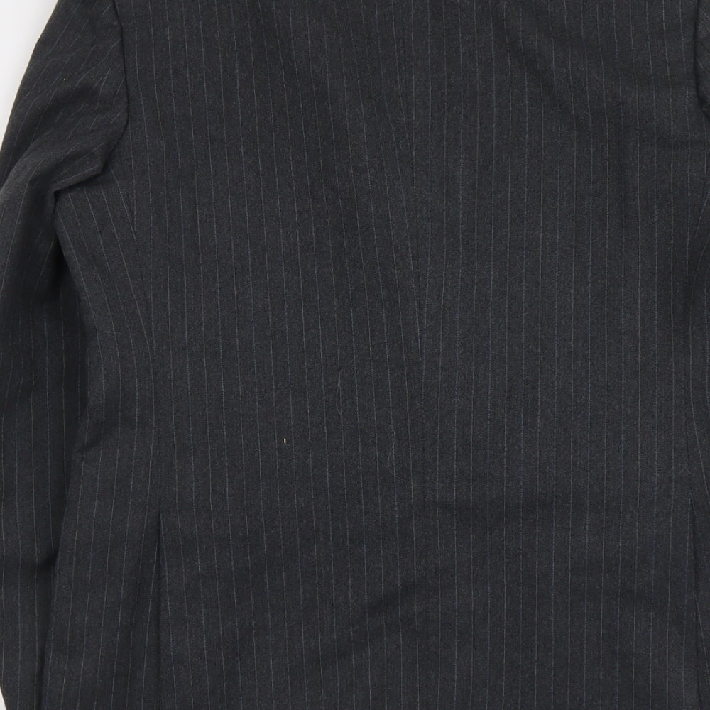 C&A Mens Grey Striped Wool Jacket Suit Jacket Size M Regular