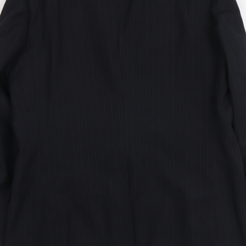 Marks & Spencer Mens Black Polyester Jacket Suit Jacket Size L Regular