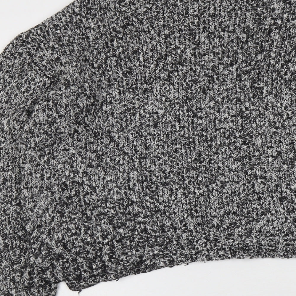 H&M Womens Grey Round Neck Acrylic Pullover Jumper Size L