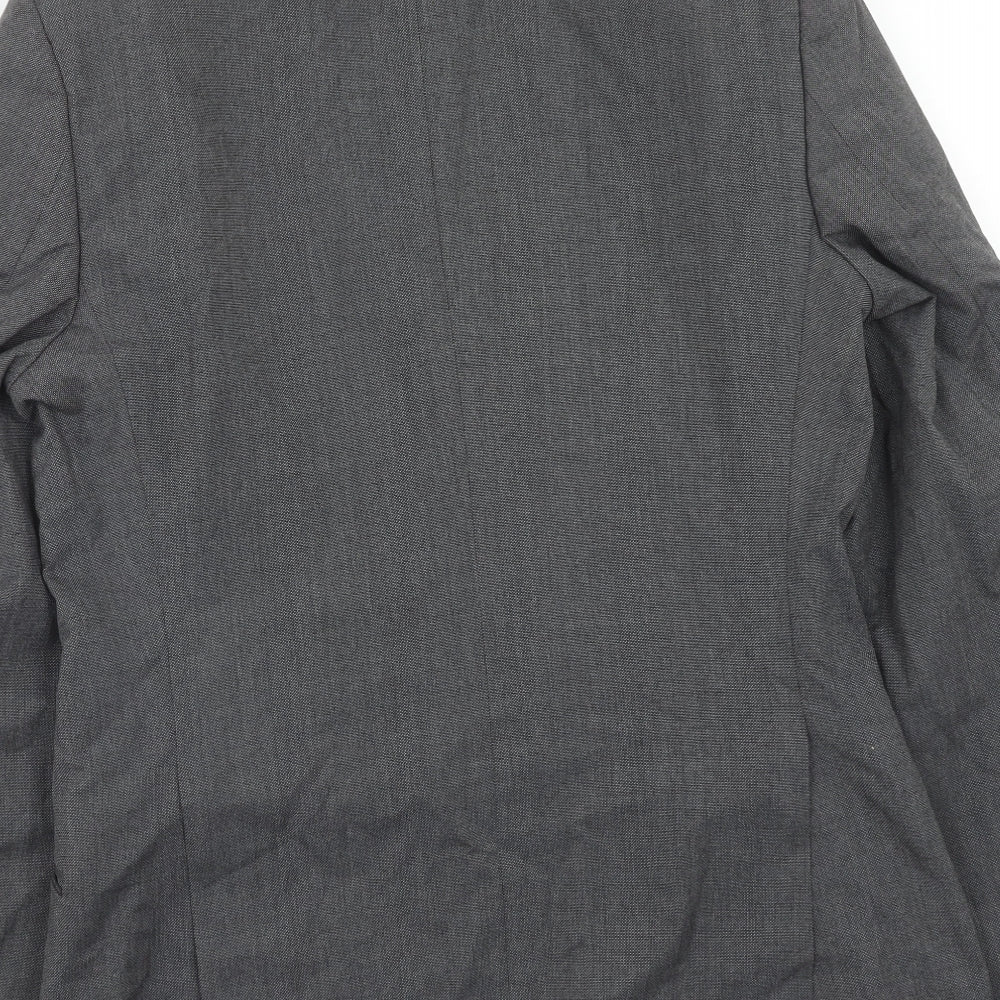 Marks & Spencer Mens Grey Polyester Jacket Suit Jacket Size 38 Regular