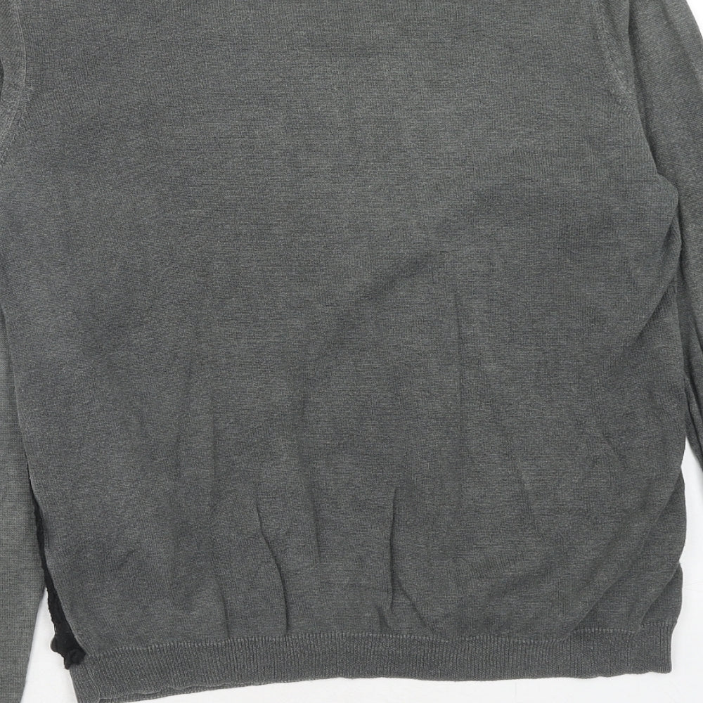 Gracia Womens Grey Boat Neck Polyester Pullover Jumper Size M - Lace Front