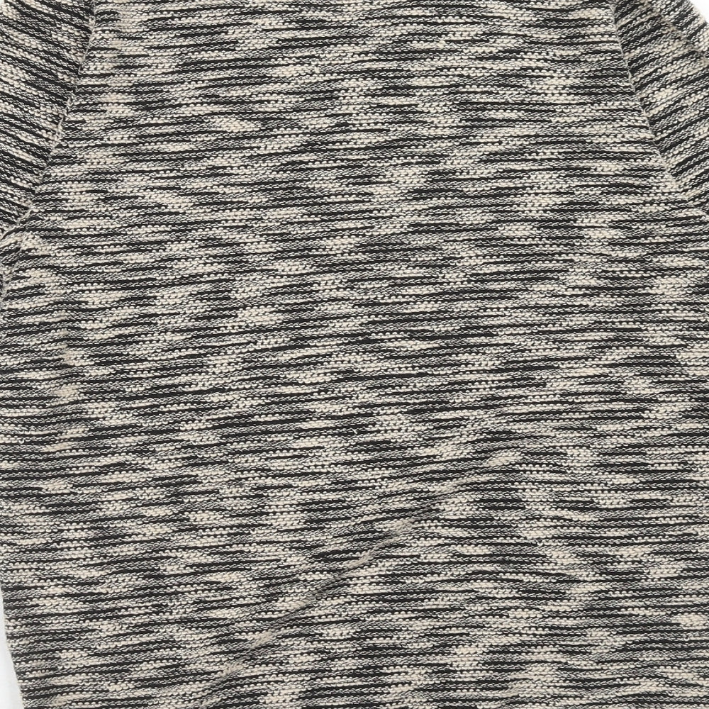 H&M Womens Brown Round Neck Polyester Pullover Jumper Size XS