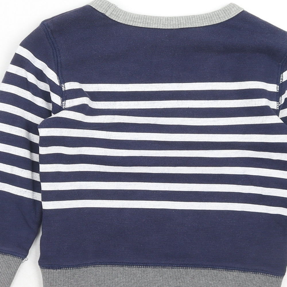 Gap Boys Blue Striped Cotton Pullover Sweatshirt Size 3XL Pullover - Sea Divers