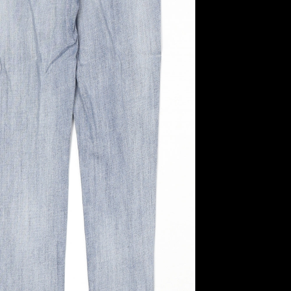 Toxik3 Womens Blue Cotton Straight Jeans Size 6 Regular Zip