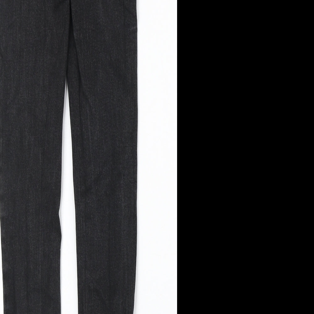 Denim & Co. Womens Black Cotton Skinny Jeans Size 8 Regular Zip