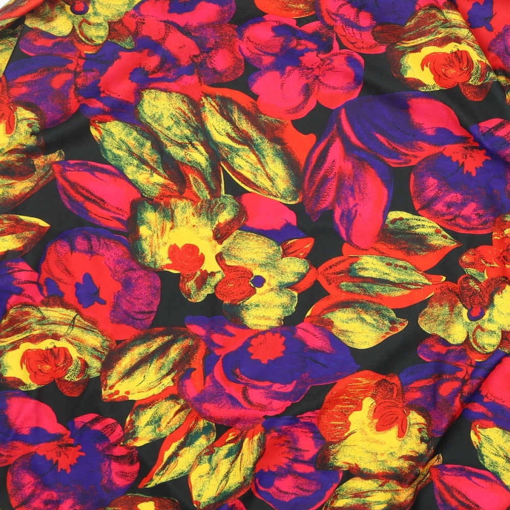 Va Rit Womens Multicoloured Geometric Polyester Basic Blouse Size L Square Neck - Twin Set