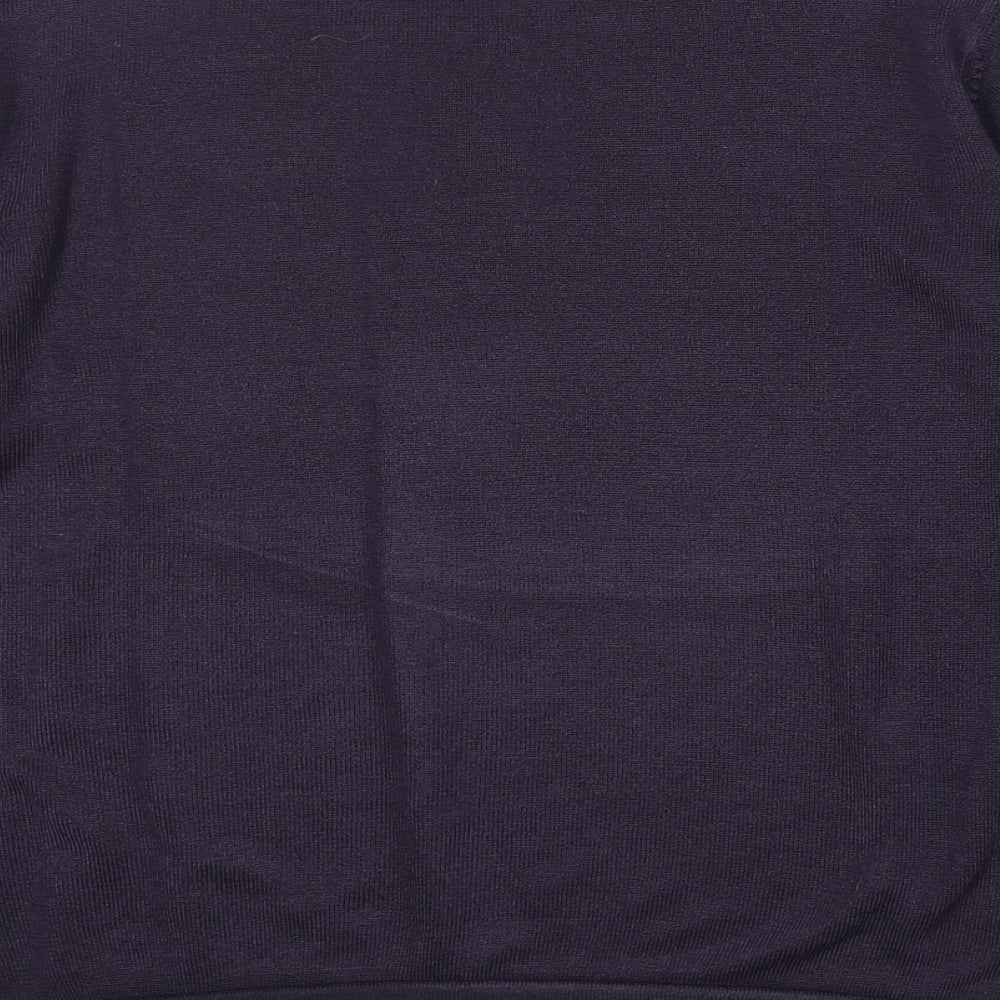 Original Womens Purple Mock Neck Acrylic Pullover Jumper Size 14