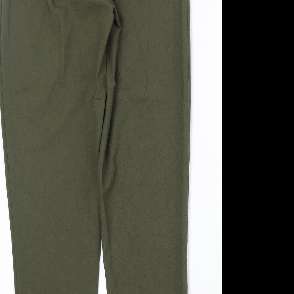 Missguided Womens Green Polyester Trousers Size 8 Regular Zip - Tie Side