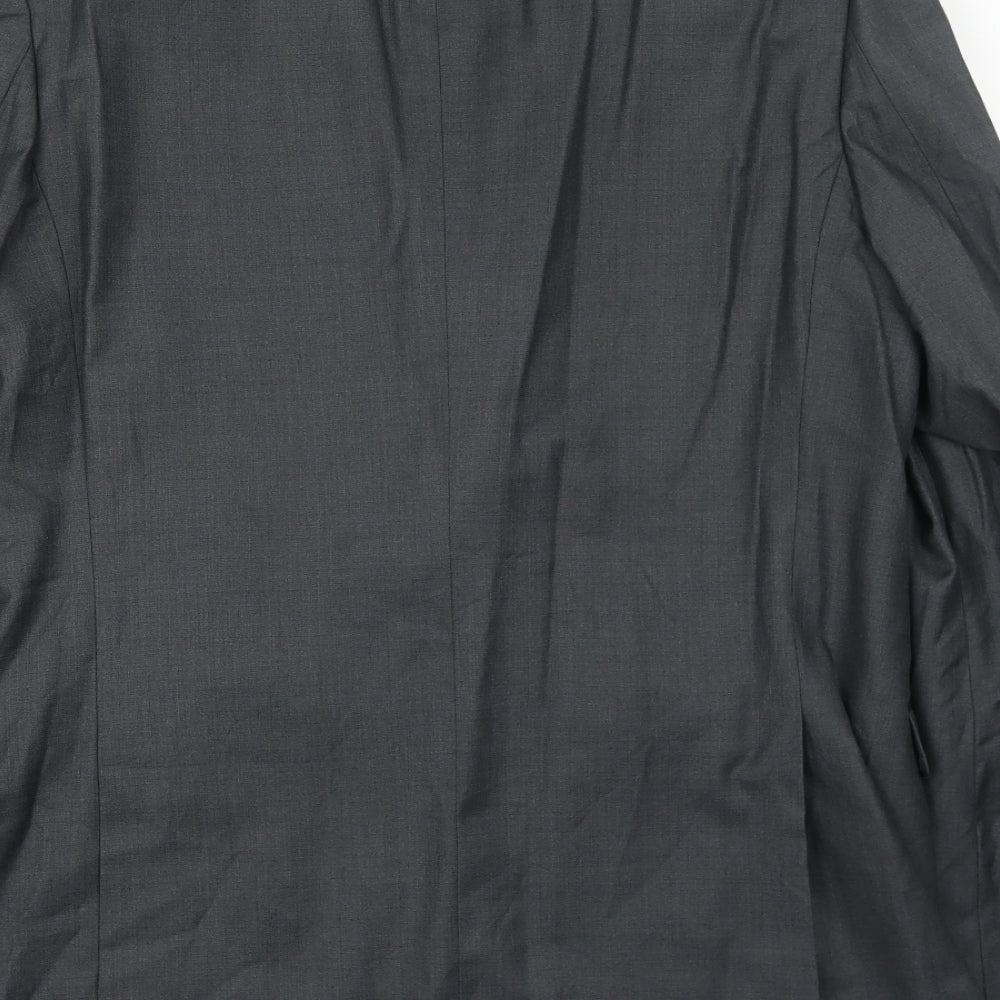 Burton Mens Grey Polyester Jacket Suit Jacket Size 42 Regular