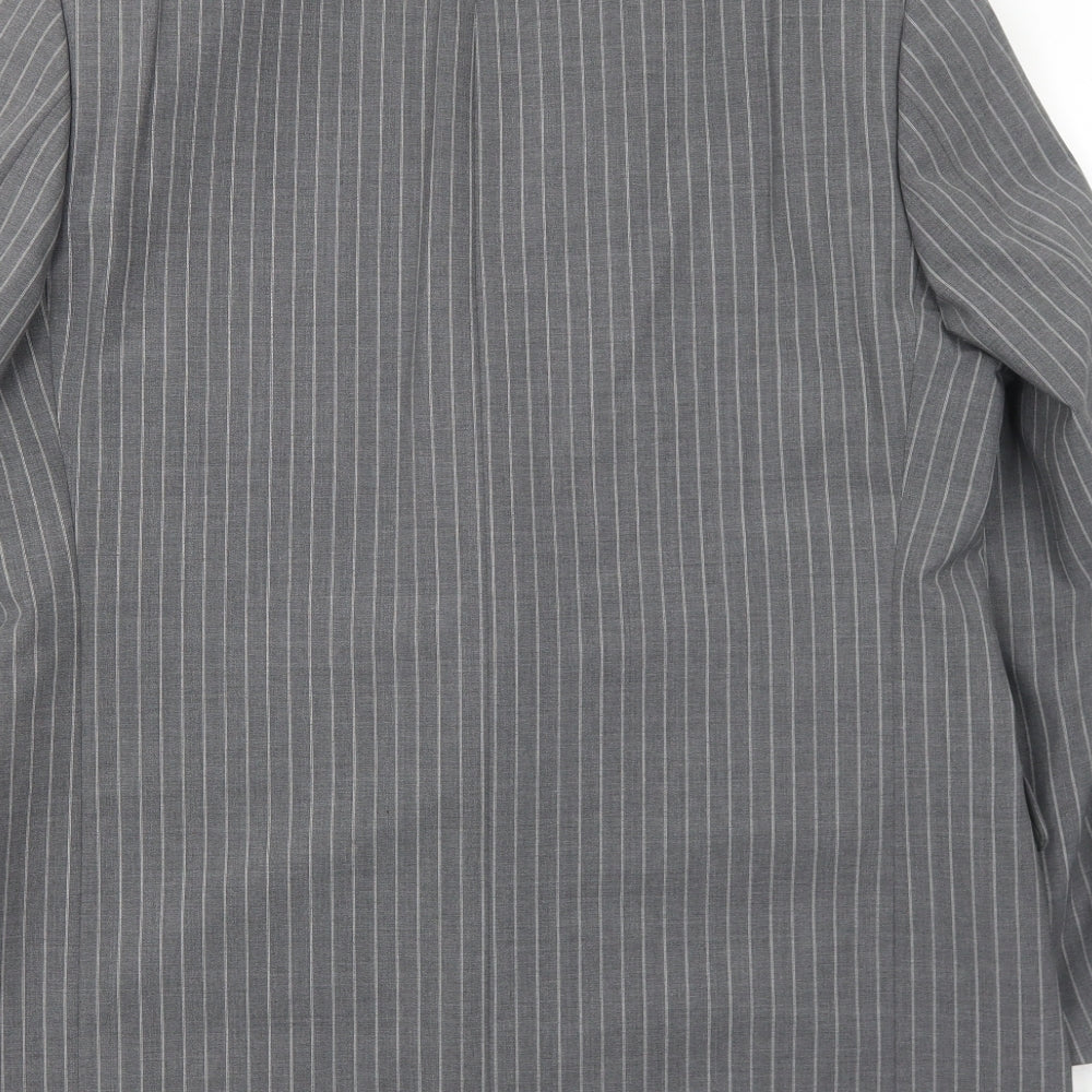 Taylor & Wright Mens Grey Striped Wool Jacket Suit Jacket Size 42 Regular