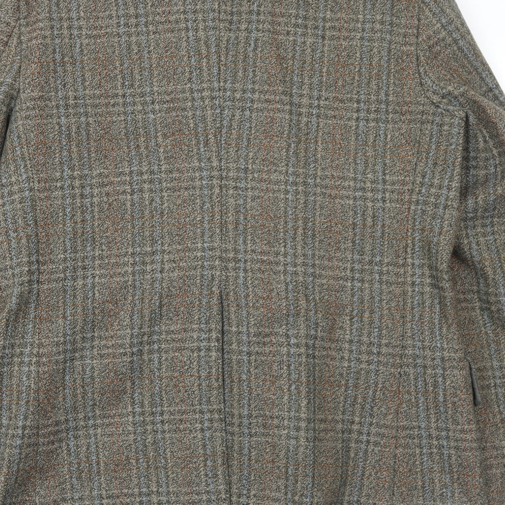 Grendale Mens Brown Plaid Wool Jacket Blazer Size 42 Regular