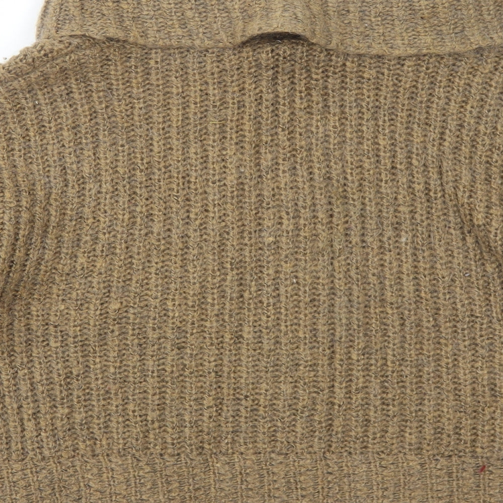 Marks & Spencer Womens Brown Roll Neck Acrylic Pullover Jumper Size 12