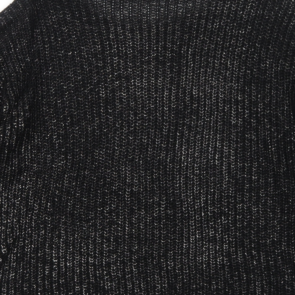 Dorothy Perkins Womens Black Round Neck Acrylic Pullover Jumper Size M