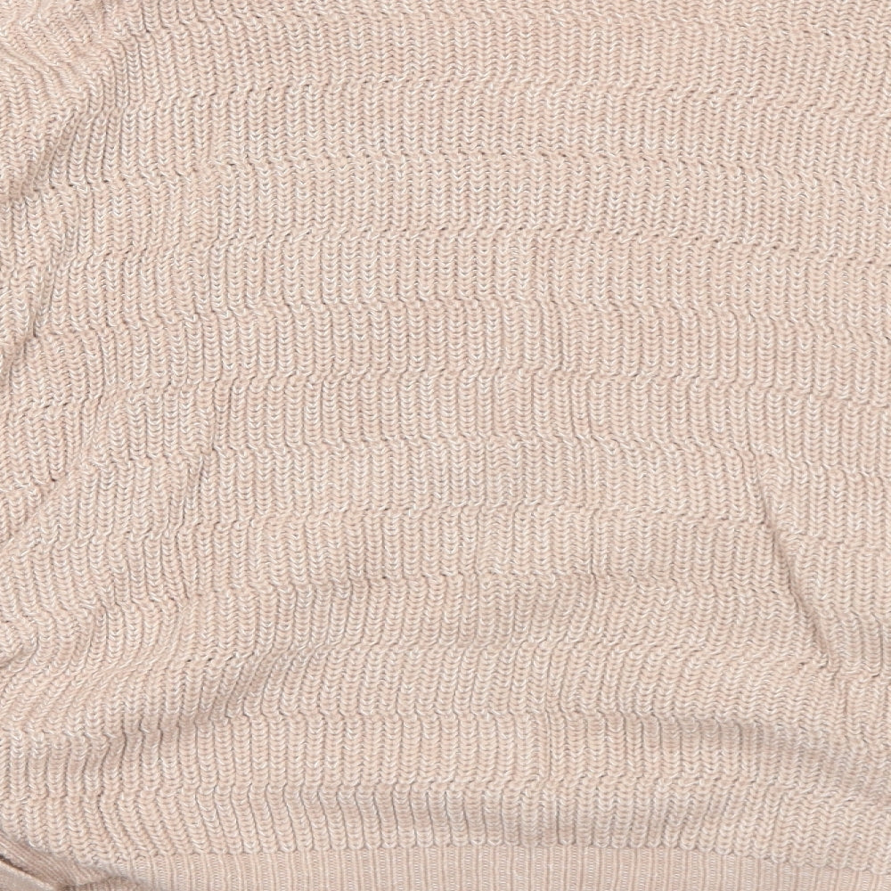 Peacocks Womens Pink V-Neck Acrylic Pullover Jumper Size L