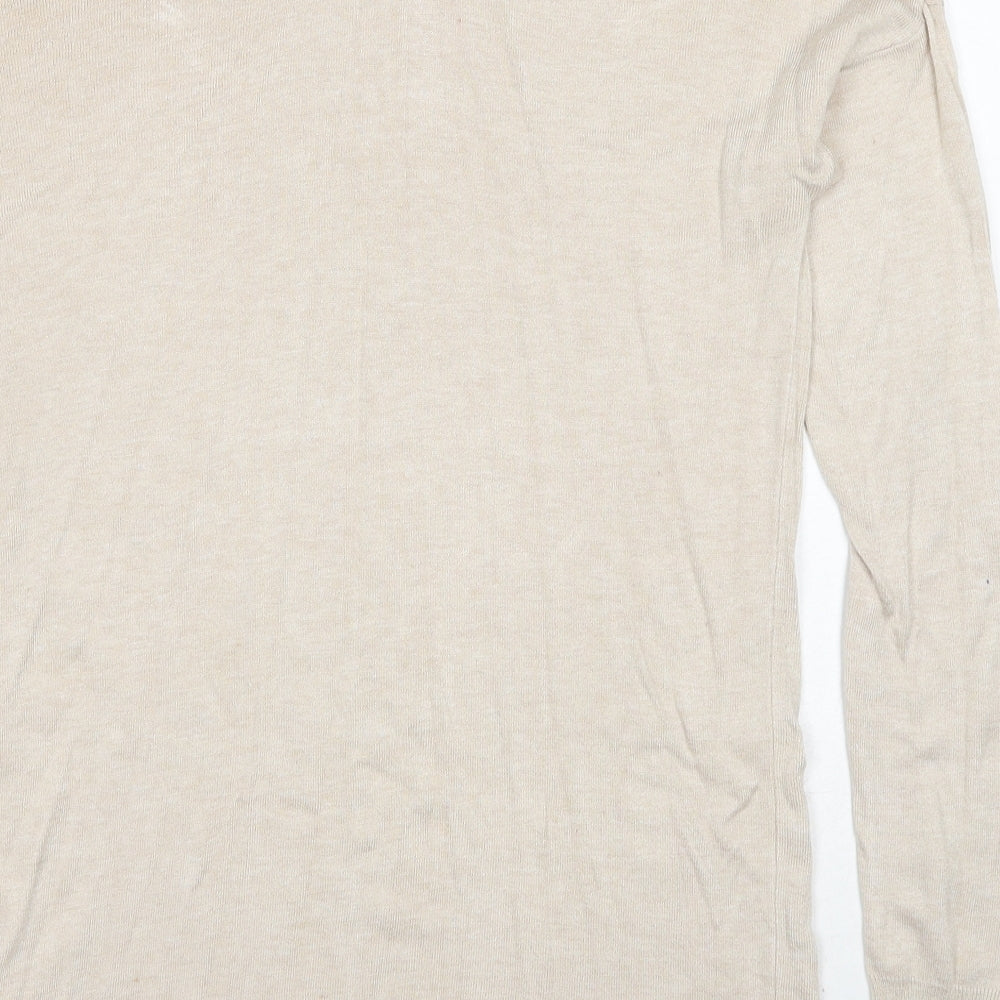 Atmosphere Womens Beige Boat Neck Viscose Pullover Jumper Size 8