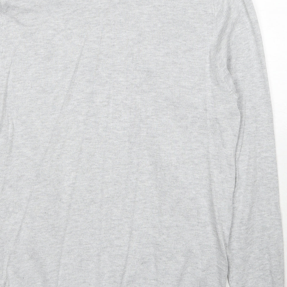 Peacocks Womens Grey Round Neck Viscose Pullover Jumper Size 12