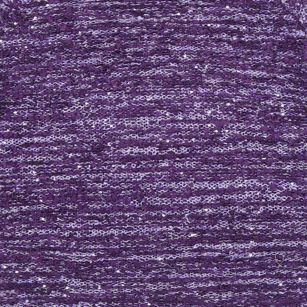Bonmarché Womens Purple Scoop Neck Polyester Pullover Jumper Size M