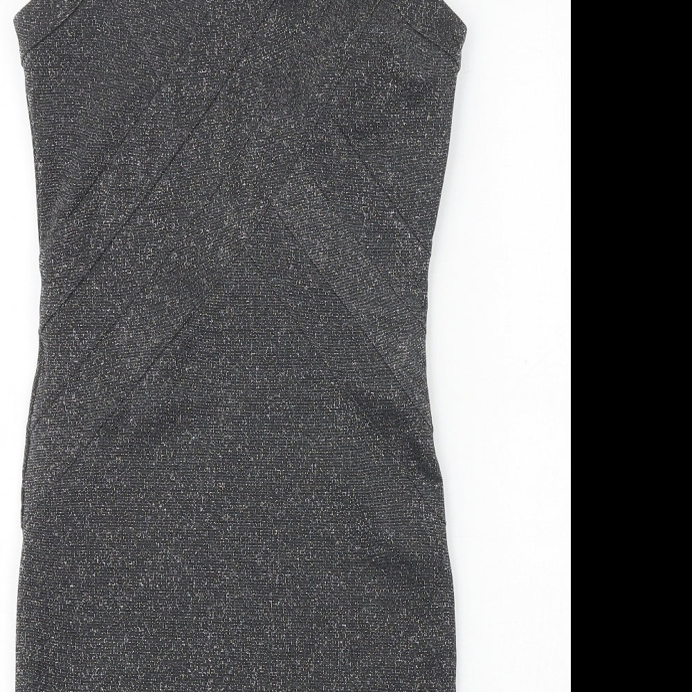 Lipsy Womens Red Polyester Bodycon Size 12 V-Neck Pullover