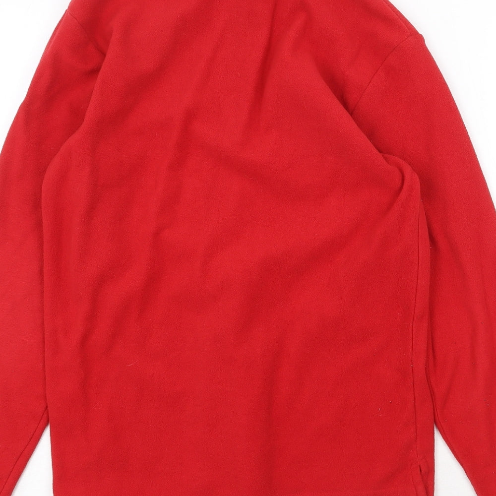 Bishop Womens Red Polyester Pullover Sweatshirt Size S Zip